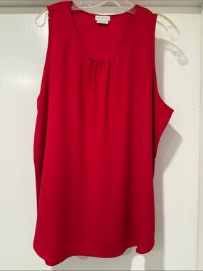Van Heusen Women's Bright Red Sleeveless Tank Top